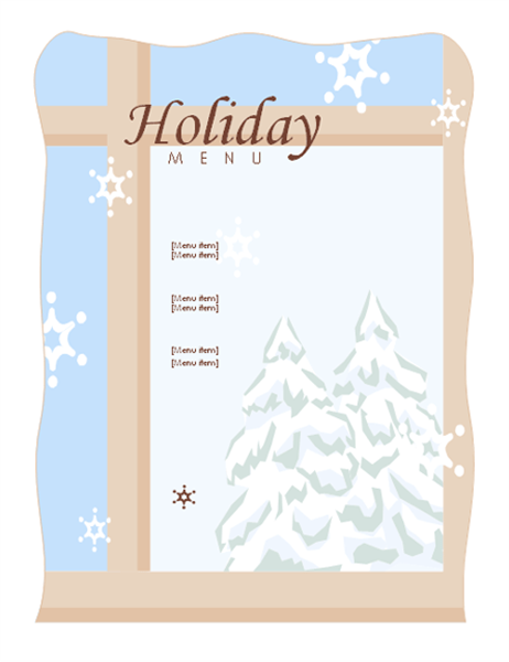 Blank menus to print free